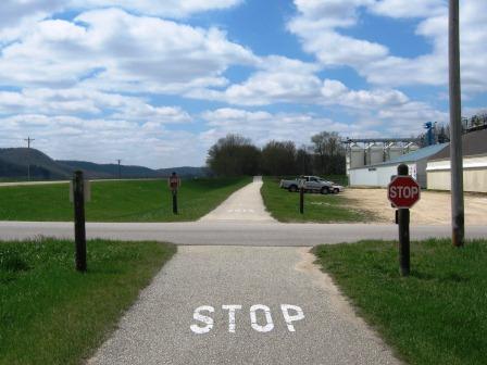 bike trail by campground